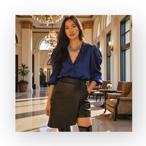 Giles & Brother 𖦹 Crown Jewels Pave Swarovski Crystal Statement Necklace 𖦹 Gold